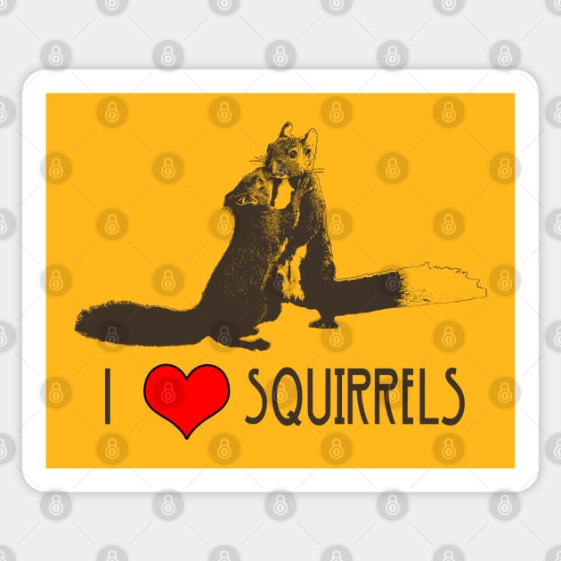 I Love Squirrels Sticker by dankdesigns